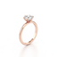 Round-cut Engagement Ring with a Plain Gold Band
