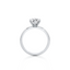 Round-cut Engagement Ring with a Plain Gold Band