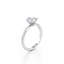 Round-cut Engagement Ring with a Plain Gold Band