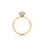 Round-cut Engagement Ring with a Plain Gold Band