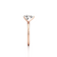 Pear-cut Engagement Ring with a Plain Gold Band