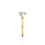 Pear-cut Engagement Ring with a Plain Gold Band