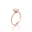 Oval-cut Engagement Ring with a Plain Gold Band