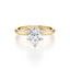Oval-cut Engagement Ring with a Plain Gold Band