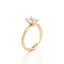 Emerald-cut Engagement Ring with a Plain Gold Band