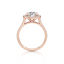 Round-cut Halo Engagement Ring with a Diamond Gold Band