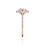 Round-cut Halo Engagement Ring with a Diamond Gold Band