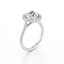 Round-cut Halo Engagement Ring with a Diamond Gold Band