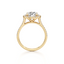 Round-cut Halo Engagement Ring with a Diamond Gold Band