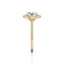 Round-cut Halo Engagement Ring with a Diamond Gold Band
