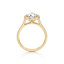Pear-cut Halo Engagement Ring with a Diamond Gold Band