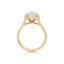 Emerald-cut Halo Engagement Ring with a Diamond Gold Band