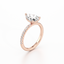 Pear-cut Engagement Ring with a Pavé Diamond Band