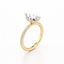 Pear-cut Engagement Ring with a Pavé Diamond Band