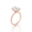 Emerald-cut Engagement Ring with a Pavé Diamond Band