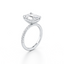 Emerald-cut Engagement Ring with a Pavé Diamond Band
