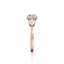 Round-cut Three Stone Engagement Ring with Round Side Stones in Gold