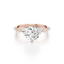 Round-cut Engagement Ring with Marquise and Round Diamond Band