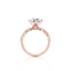Round-cut Engagement Ring with Marquise and Round Diamond Band
