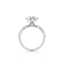 Round-cut Engagement Ring with Marquise and Round Diamond Band