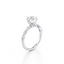 Round-cut Engagement Ring with Marquise and Round Diamond Band