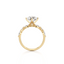 Round-cut Engagement Ring with Marquise and Round Diamond Band