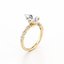 Pear-cut Engagement Ring with Marquise and Round Diamond Band