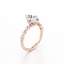 Oval-cut Engagement Ring with Marquise and Round Diamond Band