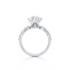 Oval-cut Engagement Ring with Marquise and Round Diamond Band