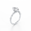 Oval-cut Engagement Ring with Marquise and Round Diamond Band