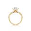 Oval-cut Engagement Ring with Marquise and Round Diamond Band