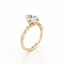 Oval-cut Engagement Ring with Marquise and Round Diamond Band