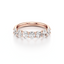 Oval-cut Anniversary Band in Gold with a Half-circle of Diamonds