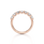 Oval-cut Anniversary Band in Gold with a Half-circle of Diamonds