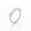 Oval-cut Anniversary Band in Gold with a Half-circle of Diamonds