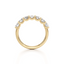 Oval-cut Anniversary Band in Gold with a Half-circle of Diamonds