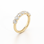 Oval-cut Anniversary Band in Gold with a Half-circle of Diamonds