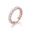 Round-cut Eternity Band in Gold with a Full-circle of Diamonds