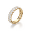 Oval-cut Eternity Band in Gold with a Full-circle of Diamonds