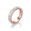 Emerald-cut Eternity Band in Gold with a Full-circle of Diamonds