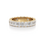 Emerald-cut Eternity Band in Gold with a Full-circle of Diamonds