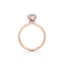 Round-cut Secret Halo Engagement Ring with a Pavé Diamond Band