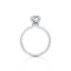 Round-cut Secret Halo Engagement Ring with a Pavé Diamond Band
