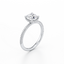 Round-cut Engagement Ring with a Three Row Pavé Diamond Band