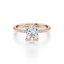 Oval-cut Engagement Ring with a Three Row Pavé Diamond Band