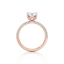 Oval-cut Engagement Ring with a Three Row Pavé Diamond Band
