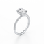 Oval-cut Engagement Ring with a Three Row Pavé Diamond Band