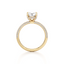 Oval-cut Engagement Ring with a Three Row Pavé Diamond Band