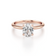 Oval-cut Engagement Ring with a Knife Edge Gold Band