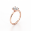 Oval-cut Engagement Ring with a Knife Edge Gold Band